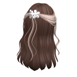 Two-Tone Preppy Flower Clip Half Up (Brown&Blonde)